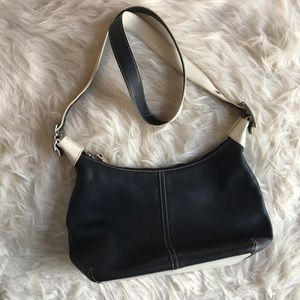 Coach navy & white cross body bag